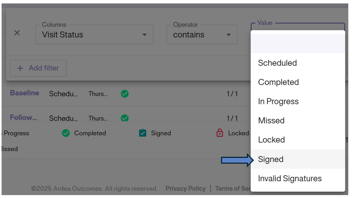 Filter for Signed Records